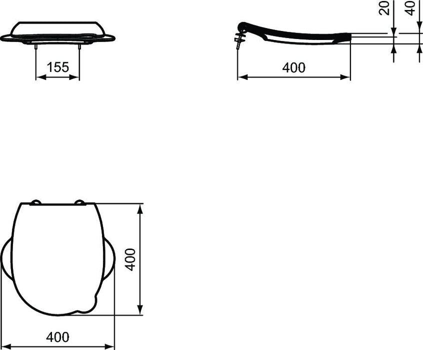 IDEAL STANDARD S453301 CONTOUR 21 Tapa Asiento Blanco