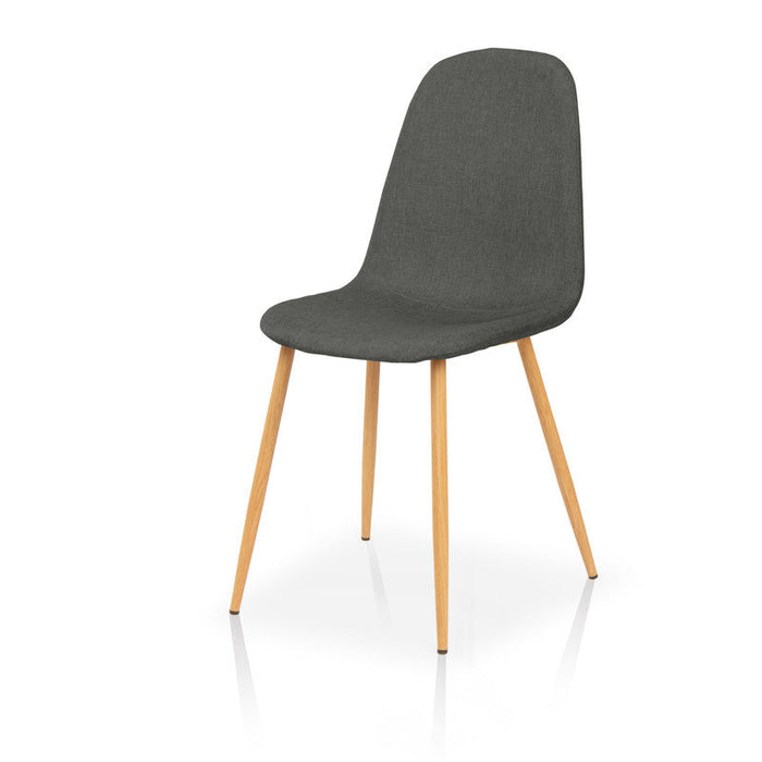 FURNITURE STYLE FS5192PIZAFAB MARGOT Pack 4 Sillas de Comedor Textil Color Gris Pizarra