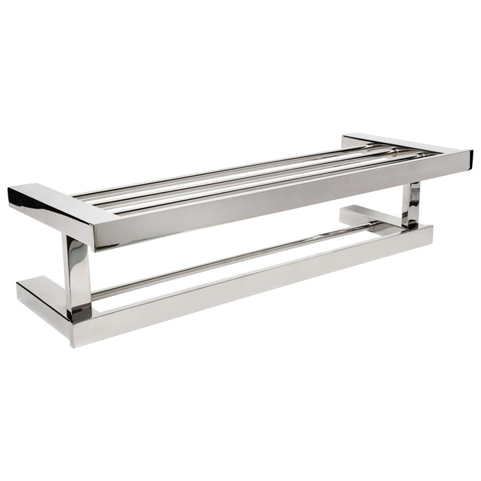 MEDICLINICS AI1423C Estante Porta Toallas de Acero Inox AISI 304 con Toallero Brillo