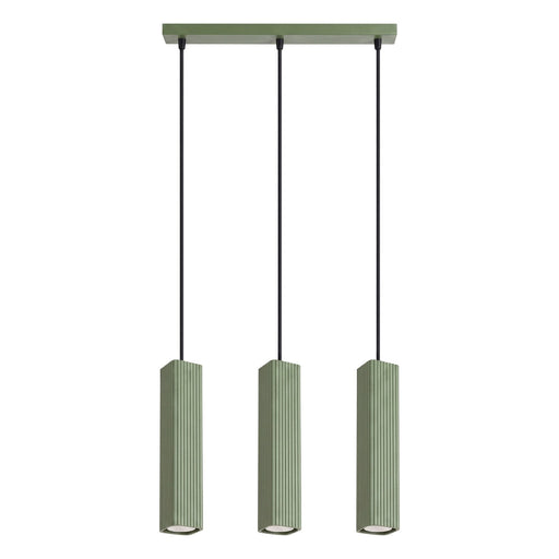 SOLLUX SL.3184 Lámpara Colgante Rayo 3L Verde Oliva