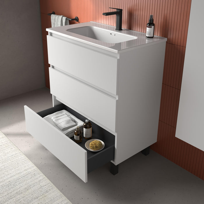 SALGAR BEQUIA Mueble 3C Lavabo Constanza 120 cm Blanco Mate