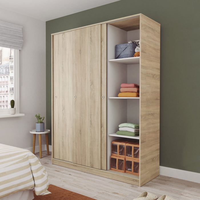 MUEBLES PITARCH Armario 3 Puertas Correderas Roble Cambrian