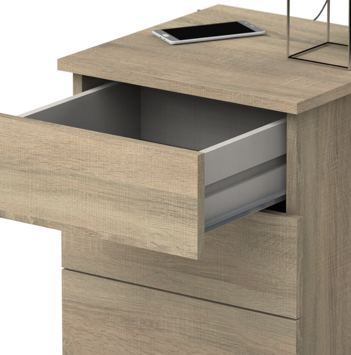 MUEBLES PITARCH Mesita 3 Cajones Dana Roble Cambrian