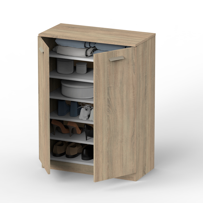 MUEBLES PITARCH Multiusos Bajo con Estantes Roble Cambrian