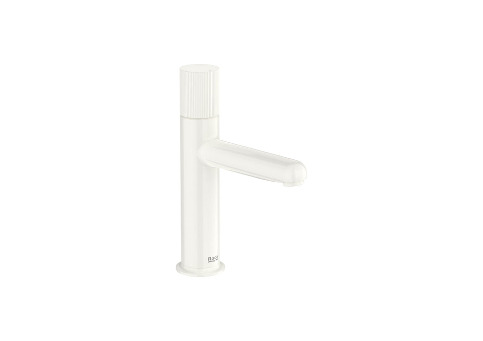 ROCA A5A3B3FP30 NU Grifo Monomando Lavabo Cold Start Maneta Stripes Blanco Brillo