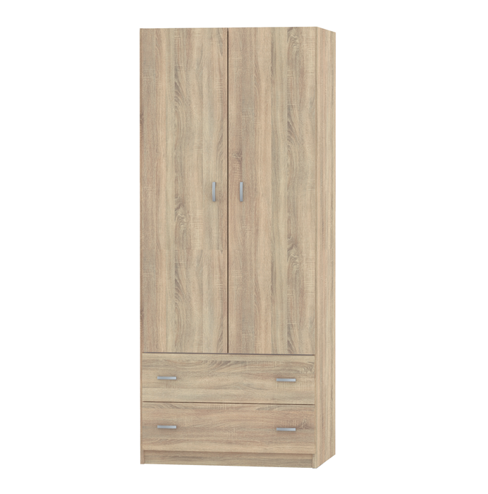 MUEBLES PITARCH Armario 2 Puertas 2 Cajones Roble Cambrian