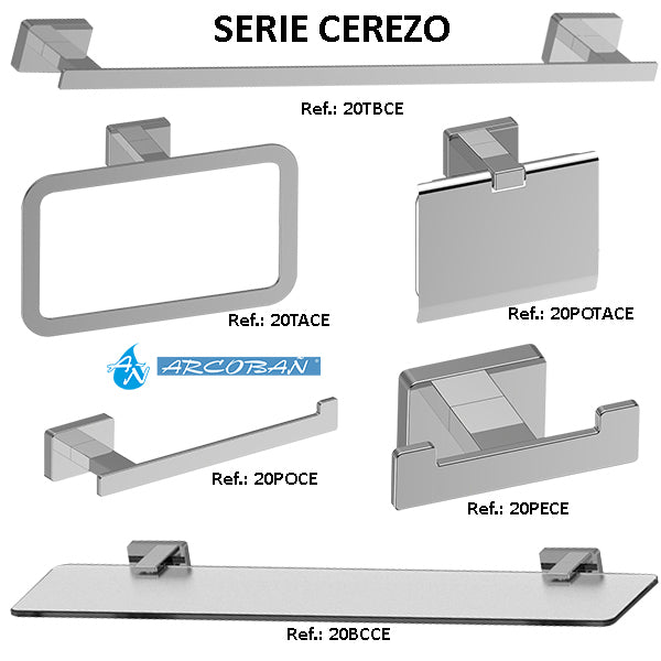 ARCOBAÑ 20TBCE CEREZO Toallero De Barra  Acero Inox