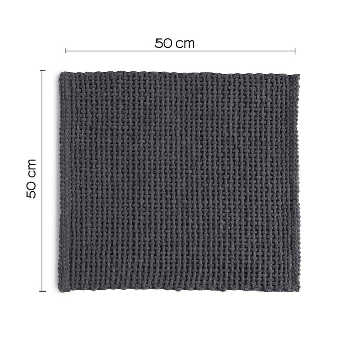 GEDY 96KN5050089 KNOT Alfombra 50X50 cm Gris