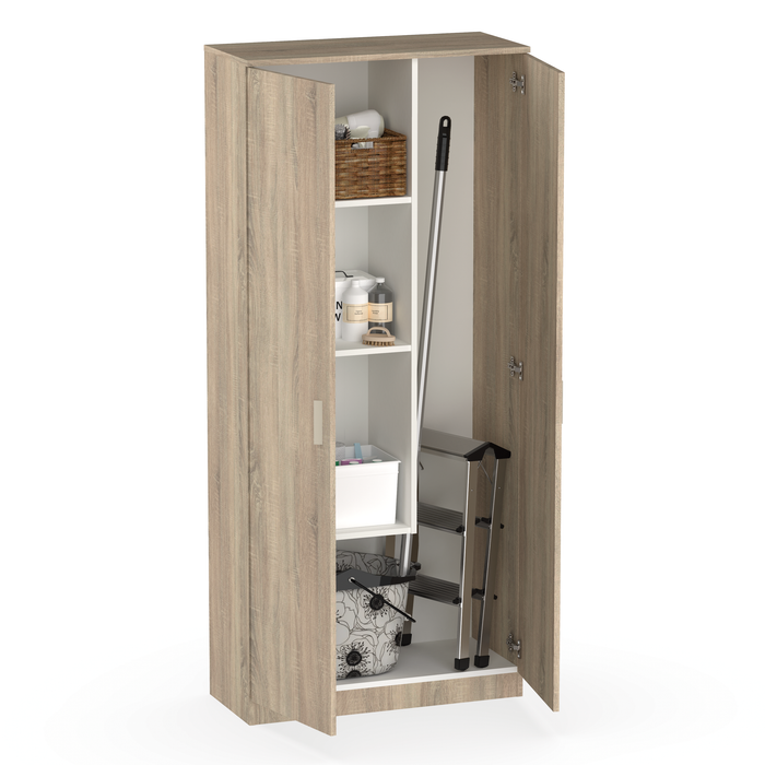 MUEBLES PITARCH Armario Multiusos Escobero Roble Cambrian