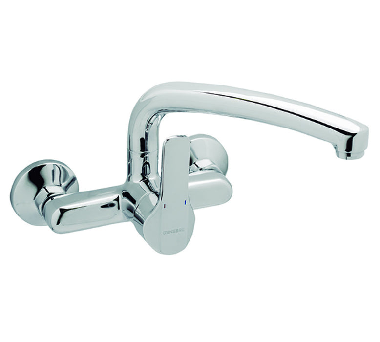 GENEBRE 61192 28 45 66 K8 Grifo Monomando Fregadero Mural 15Cm
