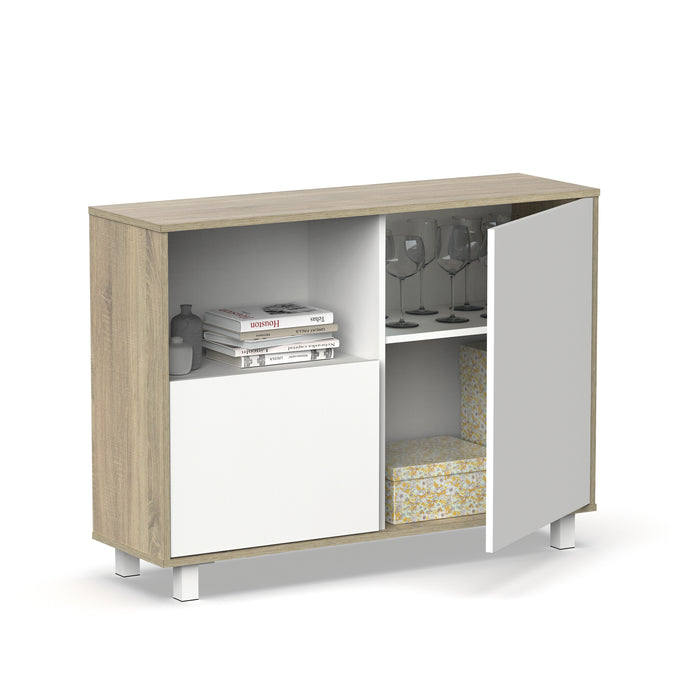 MUEBLES PITARCH Aparador Tibet Roble Cambrian/Blanco