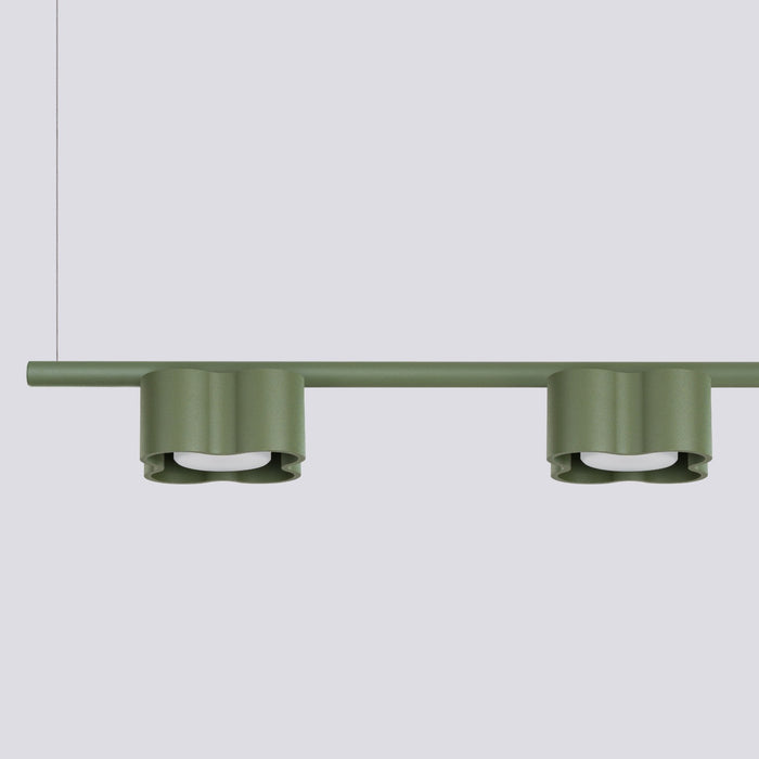 SOLLUX SL.3349 Lámpara De Araña Ovio 4 Verde Oliva Gx53