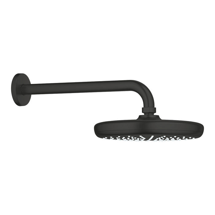 GROHE 10 221 824 TEMPESTA 210 Conjunto de ducha mural con brazo de 286 mm, 1 chorro Negro mate