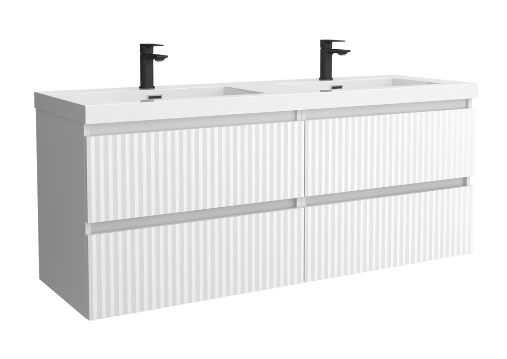 SALGAR 121748 KIRA Mueble+Lavabo TOSCANA 140cm Blanco Mate