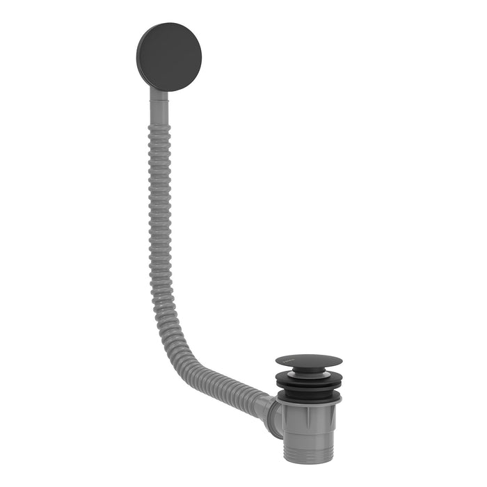 TRES 03453420NM Válvula De Desagüe Bañera Click-Clack Con Rebosadero Negro Mate