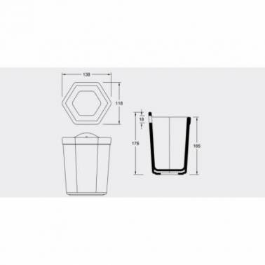 VALADARES 26100002 NEOCLASSICA Vaso Porta Escobillero Blanco