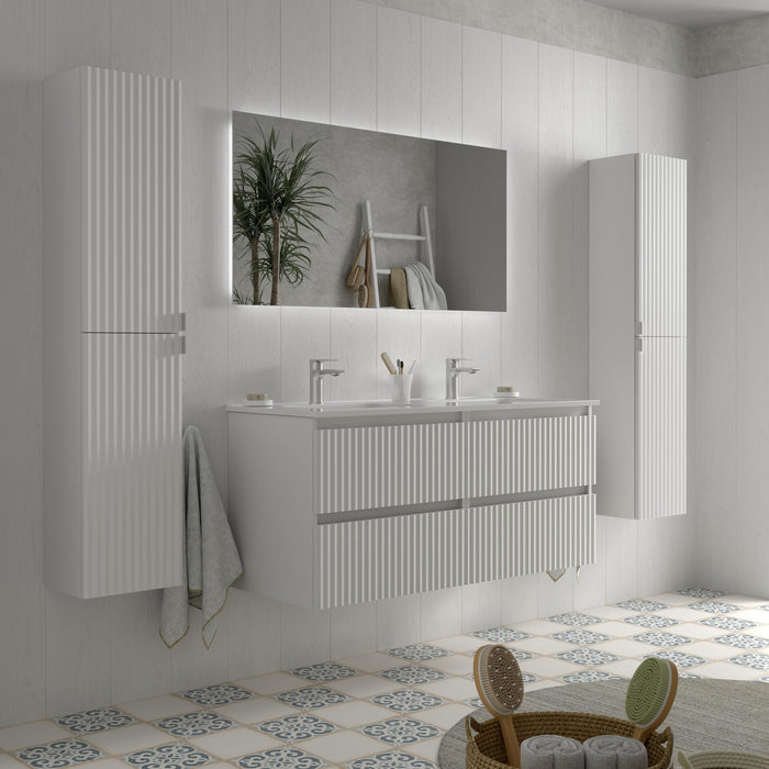 SALGAR 121744 KIRA Mueble+Lavabo IBON 120cm Blanco Mate