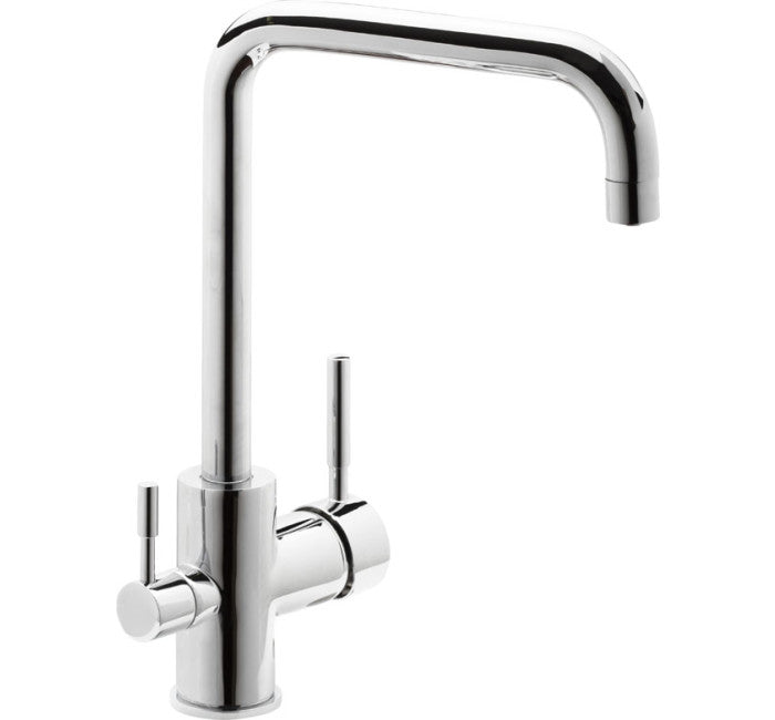 GENEBRE 65702 18 45 66 TAU Grifo Monomando Fregadero 3 Vías Cold Start Cromo