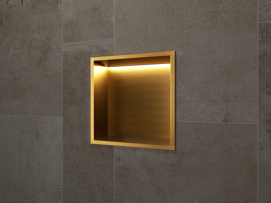 MEDIMEX HOR004/OC INDIC Hornacina Con Led 33x33 Oro Cepillado