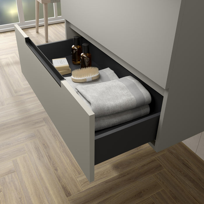 SALGAR 122009 LENI Mueble+Lavabo LISBOA 2 Senos 120cm Gris Mate