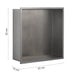 GEDY 24913800000 GUEST Hornacina 30 cm empotrada pared-ducha cuadrado cepillado