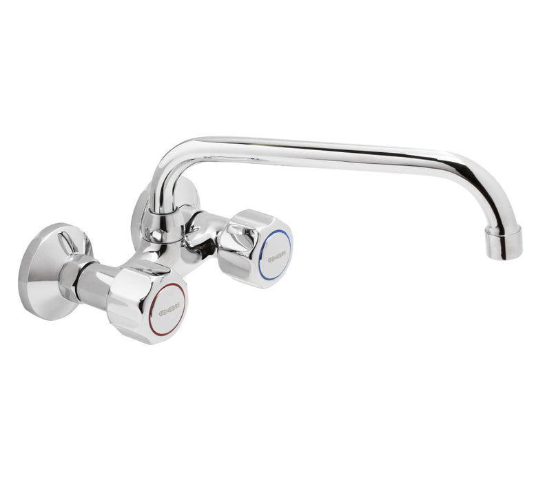 GENEBRE 68195 11 45 66 GAMMA Grupo Mural Fregadero 11Cm Caño Tubo Alto 18 cm