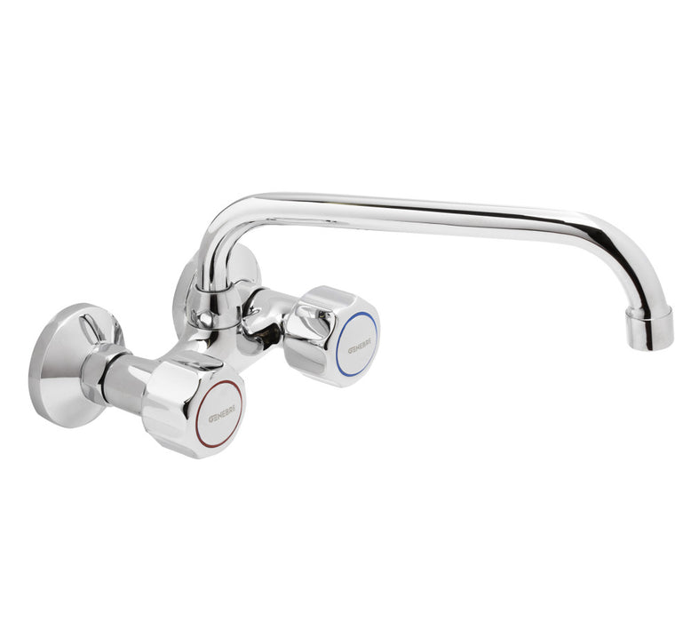 GENEBRE 68196 11 45 66 GAMMA Grupo Mural Fregadero 11Cm Caño Tubo Alto 24 cm