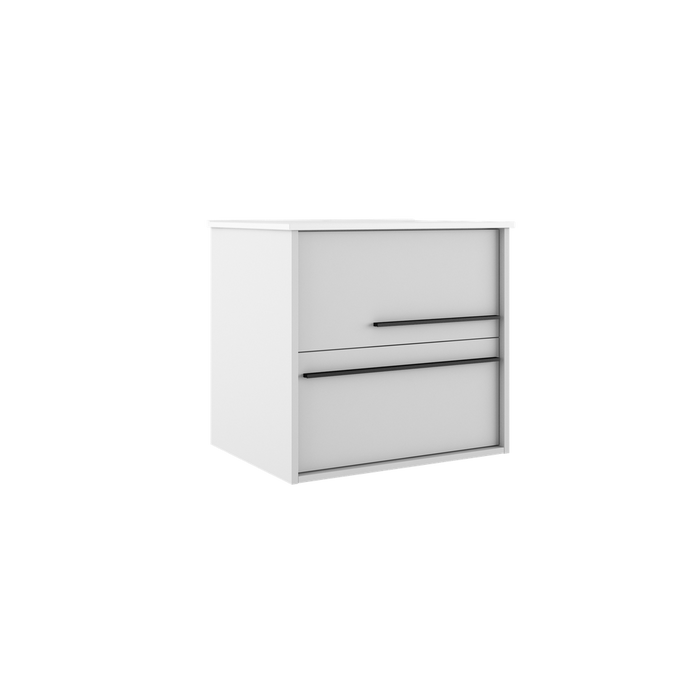 VISOBATH AQUA Mueble de Baño con Lavabo Color Blanco Ada Mate Tirador Grafito