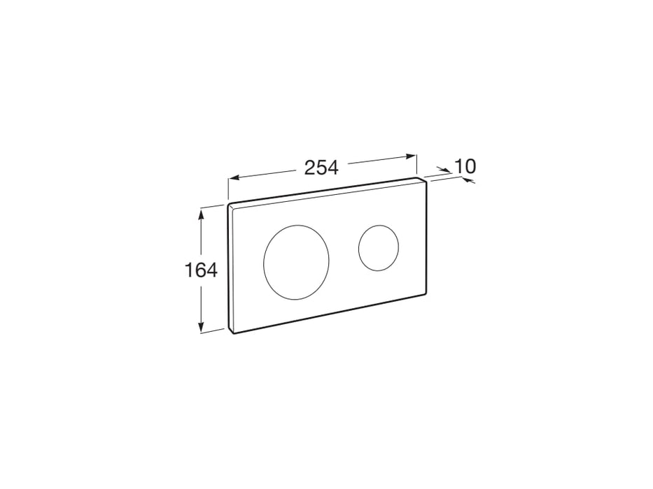 ROCA A8901890VA PL10 ONE DUAL Placa de Accionamiento Oro Cepillado Posterior a 2021