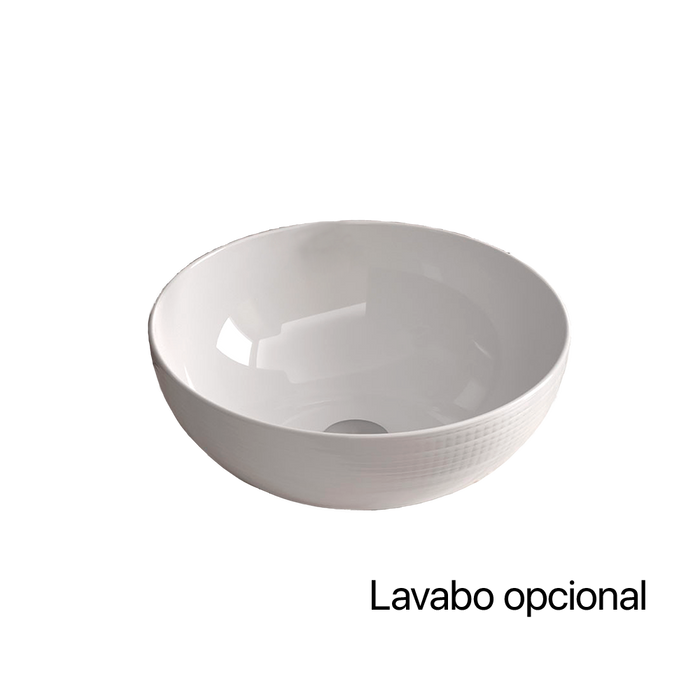 SALGAR ATTILA Mueble de Baño con Tapa Encimera 2 Cajones Color Blanco Mate