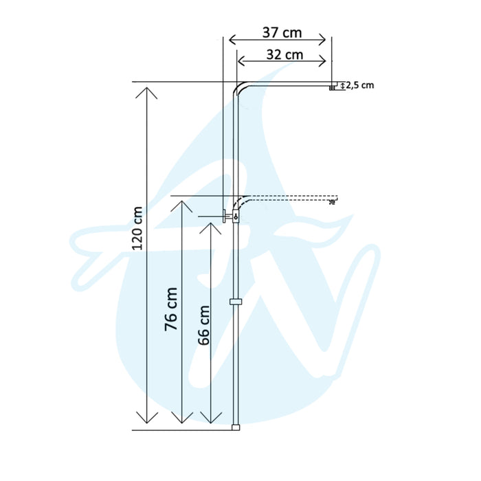 ARCOBAÑ 13GEOX8 LIBRA  Columna Ducha Geox8 Termostática Cuadrado