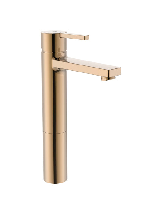 ROCA A5A3B96RG0 NAIA Grifo Monomando Lavabo con Caño Alto Cold Start Oro Rosa