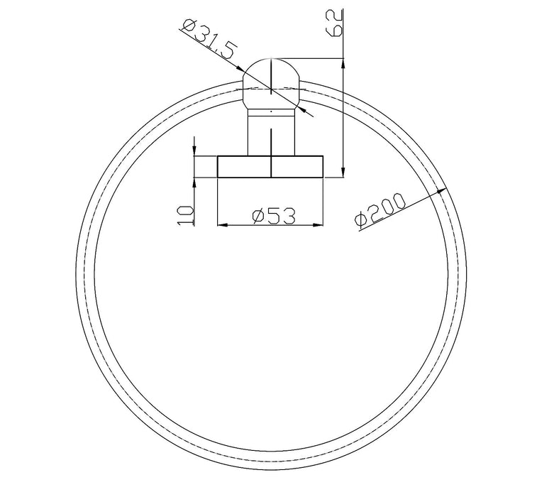 MEDICLINICS AC0978C Toallero de Latón Cromo para Adosar a la Pared