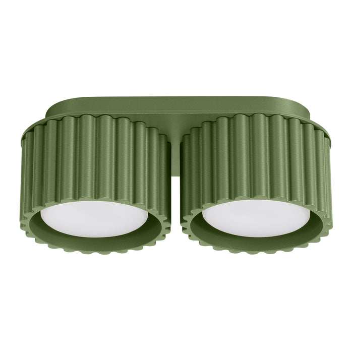 SOLLUX SL.1798 AURA Lámpara De Techo 2 Verde Oliva Gx53