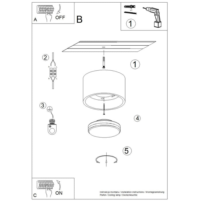 SOLLUX SL.2434 Plafón MODO 1 blanco Gx53
