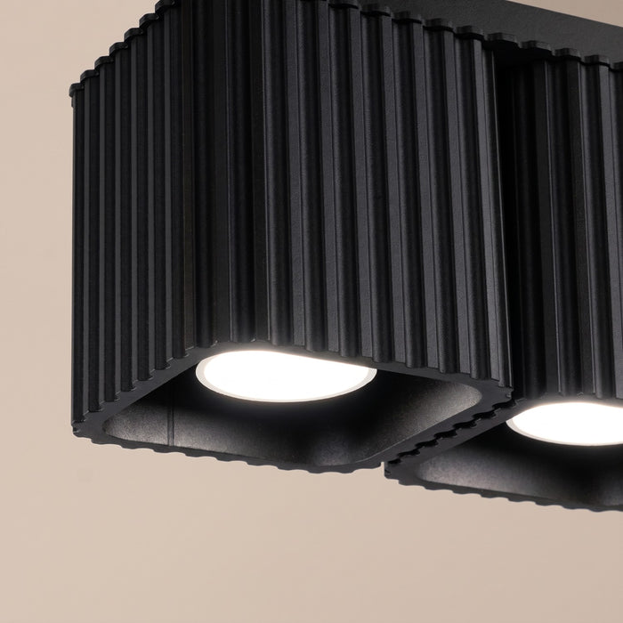 SOLLUX SL.3044 Lámpara De Techo Riff 2 Negra Gu10