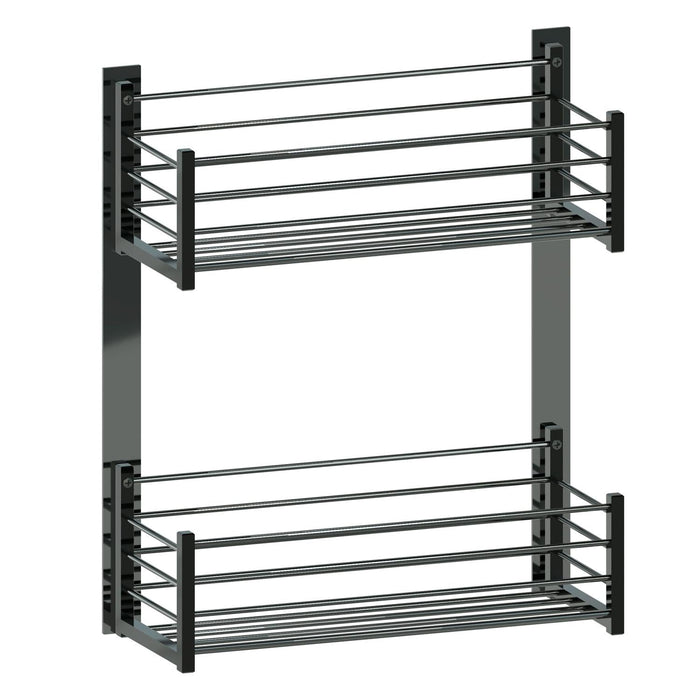 BELTRAN 4036 DELUXE Jabonera Deluxe Doble De 35 cm Cromo Negro Atornillar