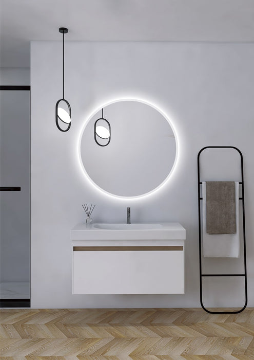 LEDIMEX BELG003/100 BELGICA Espejo LED Redondo Contorno Arenado Cromo 100 cm