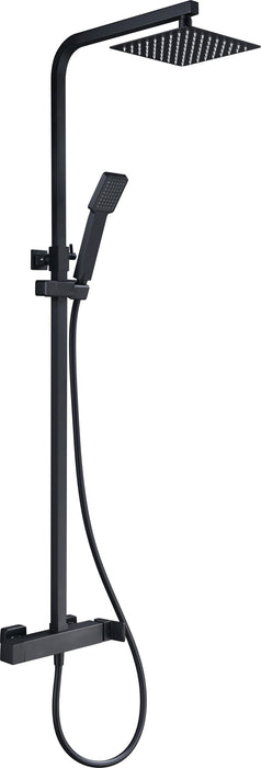IMEX BDF016/NG FIYI Grifo Monomando Conjunto de Ducha Telescópico Negro Mate