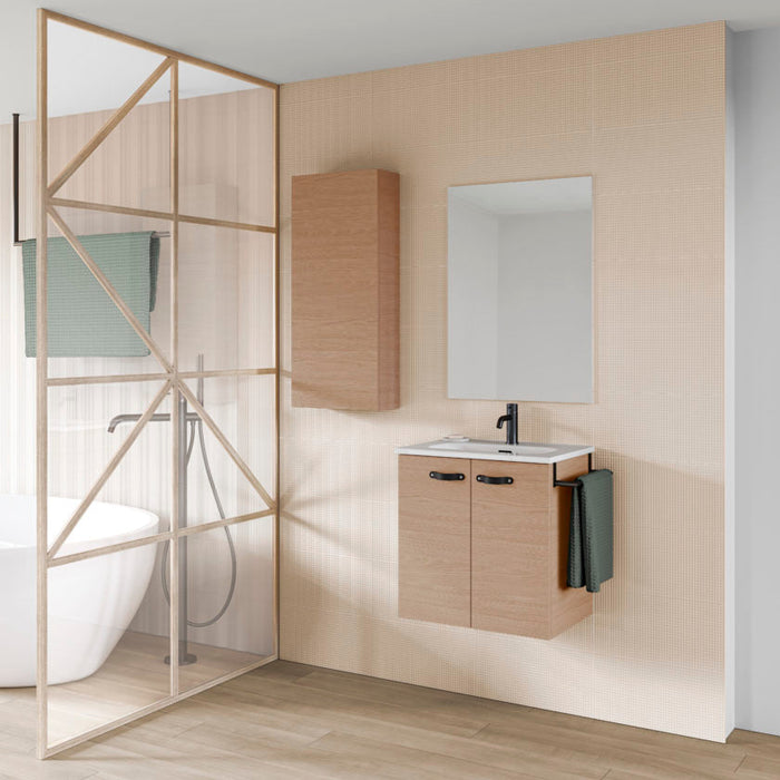 AMIZUVA 127014 ANEKO Conjunto Mueble Mini Nogal Arenado