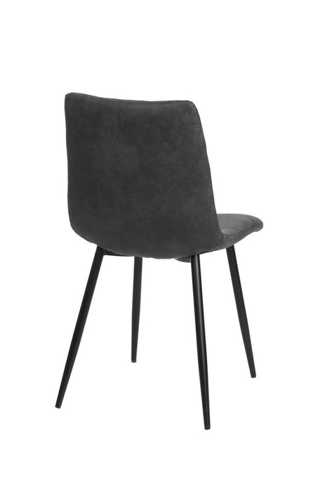 FURNITURE STYLE FS7094PIZAMCF IVY Pack 4 Sillas de Comedor Microfibra Color Gris