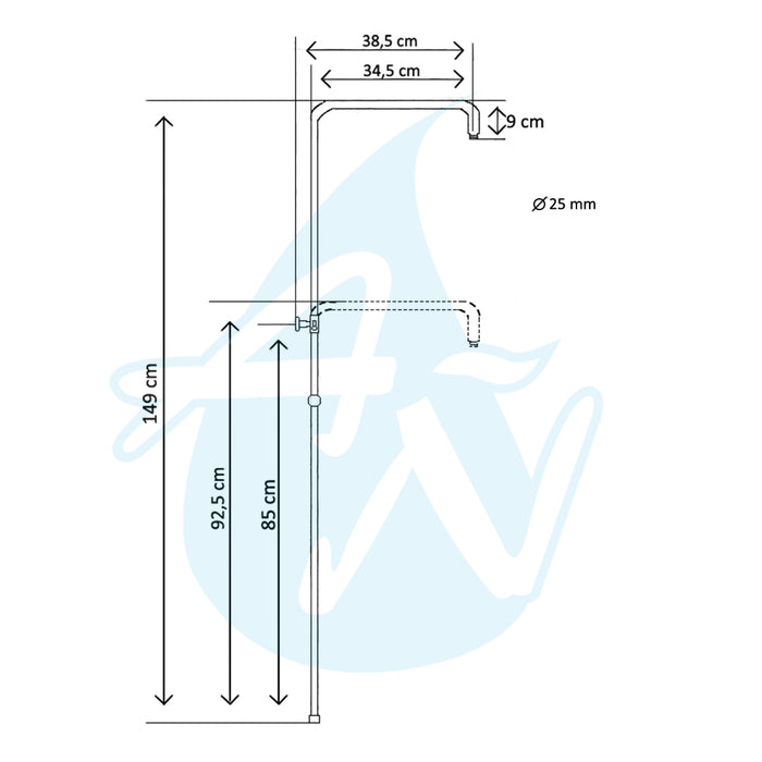 ARCOBAÑ 13OESTE9 LIBRA  Columna Ducha Oeste9 Termostática Circular