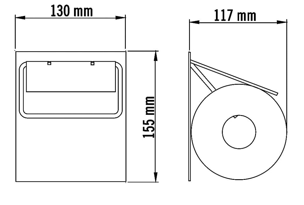 MEDICLINICS AI2130 Portarrollos Papel Higiénico Acero Inox Blanco
