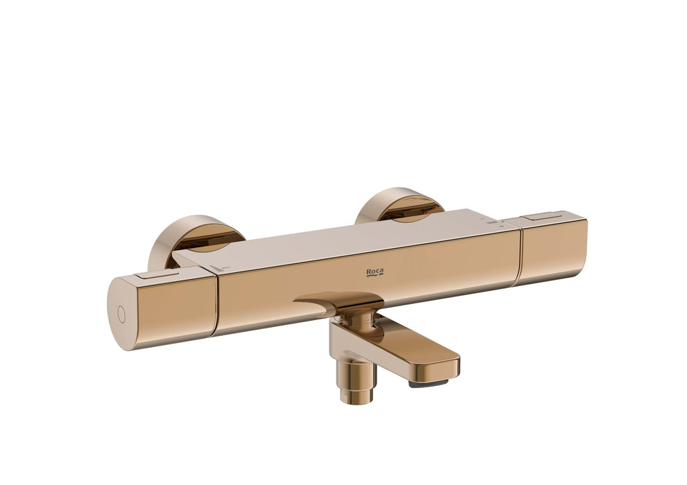 ROCA A5A1E2ERG0 T-1000 Grifo Termostático Exterior para Baño-Ducha Oro Rosa