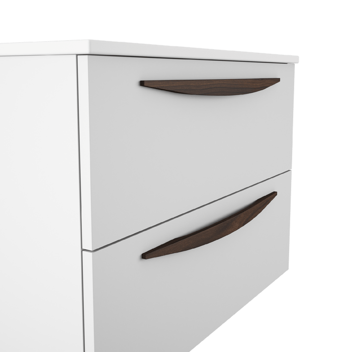 VISOBATH ARCO Mueble de Baño con Lavabo Suspendido 2 Cajones Blanco Mate