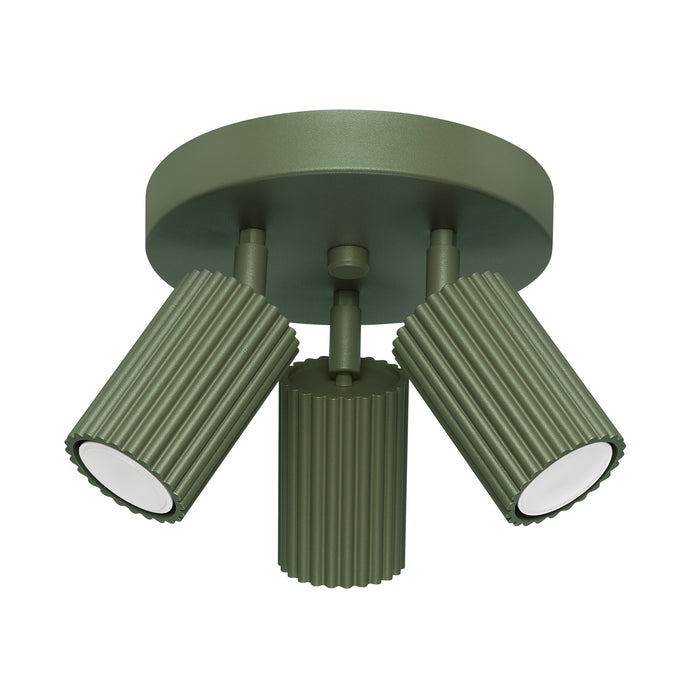 SOLLUX SL.1620 KARBON Lámpara De Techo 3p Verde Oliva