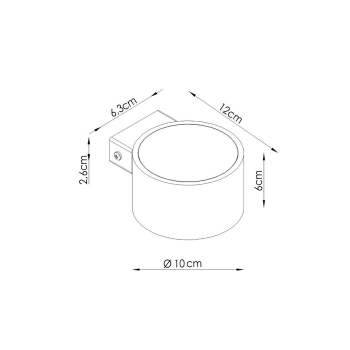 SOLLUX SL.2445 Aplique de pared MODO 1 topo Gx53
