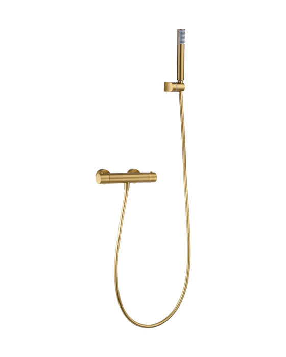 IMEX BTM039-5OC MONZA Kit Ducha Termostatico Oro Cepillado