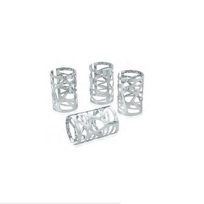 ANDREA HOUSE MS64030 Set 4 Argollas Servilletas Cromo Brillo