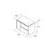 SALGAR NOJA 910 Mueble de Baño con Tapa Encimera 2 Cajones 1 Puerta Izquierda Color Blanco Mate